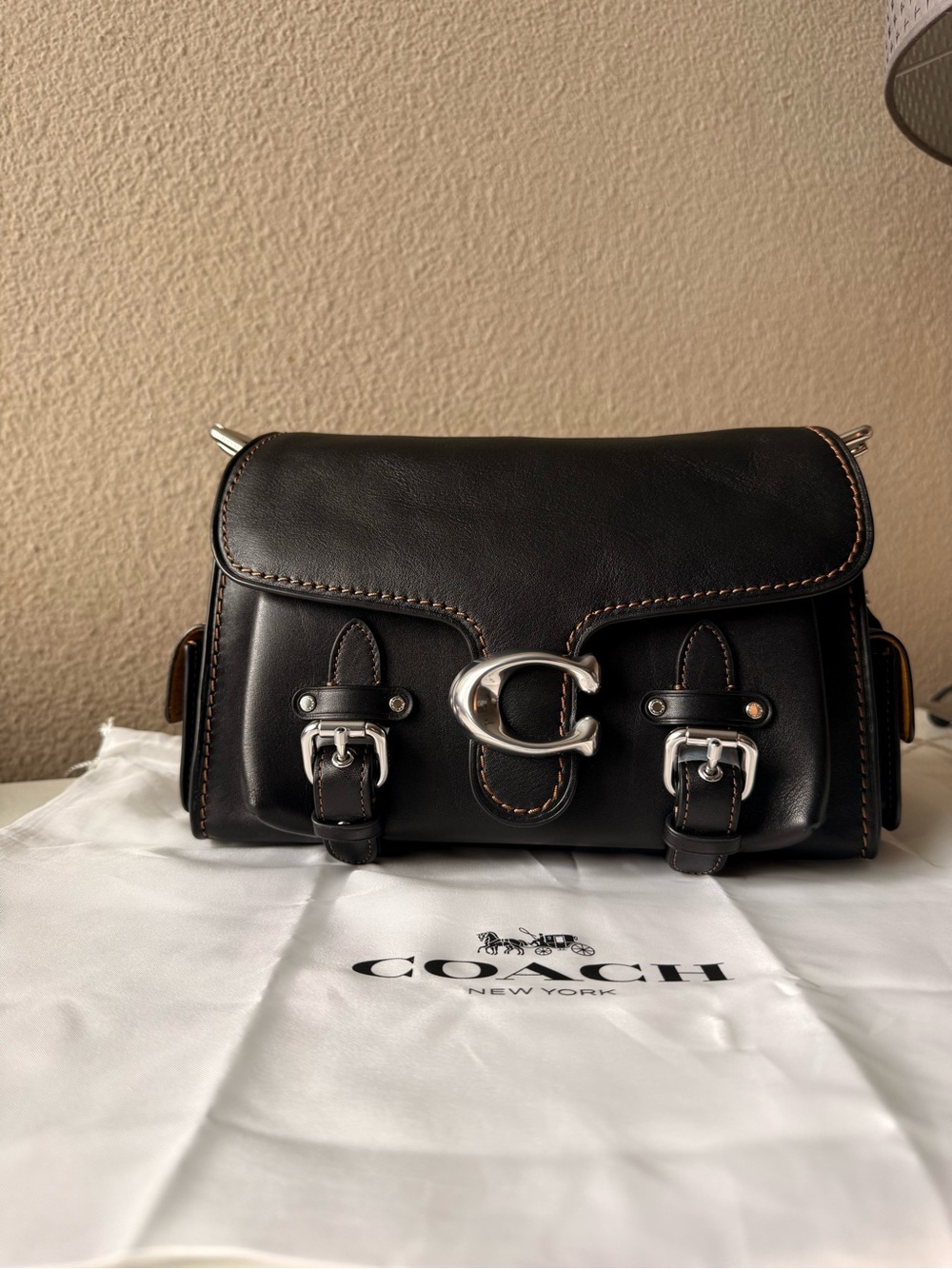 Coach Western Tabby Black Leather